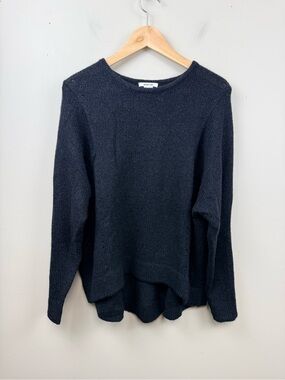 Helmut Lang black Crewneck Knit wool camel Sweater medium
